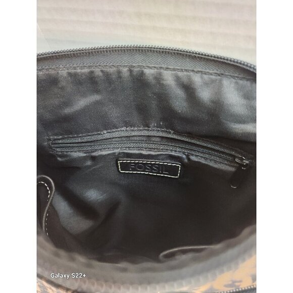 Fossil Monogram Crossbody Shoulder Bag With Adjustable Strap & Multiple Compartm - Picture 11 of 16